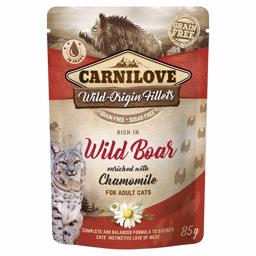 Carnilove Våtfoder för katter Wild Origin Filéer med Vildsvin & Kamomill 85g